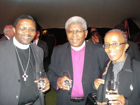 Click the image for a view of: Bishop Malusi Mpumlwana (HSRP Board member) & Mrs Mpumlwana with the Archbishop